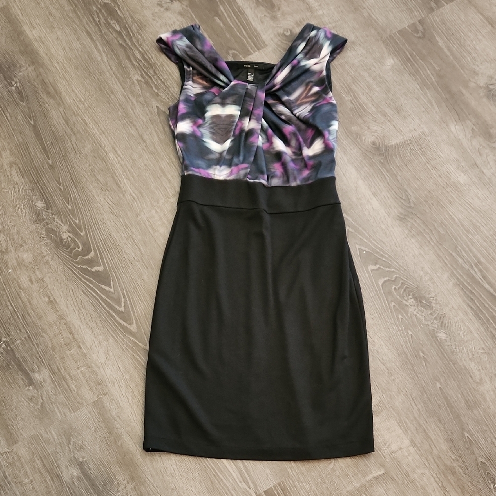 Elegant Black and Purple Women's Dress